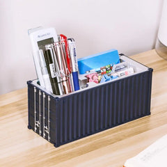 ELMAS Mini Shipping Container Desk Organizer - Unique Decor