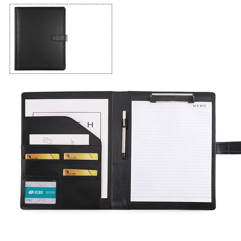 ELMAS Premium Leather A4 Portfolio Organizer Folder - Al Masam Stationery LLC