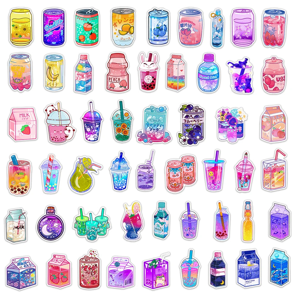 ELMAS Cute Drink Aesthetic Stickers for Personalization - Al Masam Stationery LLC