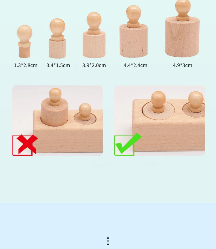 ELMAS Montessori Knobbed Cylinder Sensory Toys for Kids - Al Masam Stationery LLC