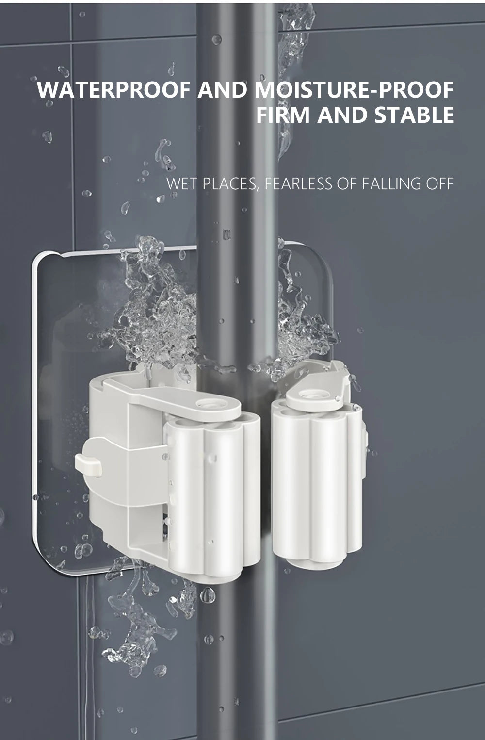 ELMAS Mop Hanger 4 Pack Broom Holder Wall Mount Storage - Al Masam Stationery LLC