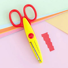 ELMAS Kawaii Wavy Safety Scissors for Creative Crafts