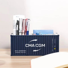 ELMAS Mini Shipping Container Desk Organizer - Unique Decor