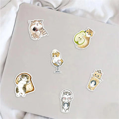 ELMAS 10/30/50PCS Cute Kitten Stickers For Luggage