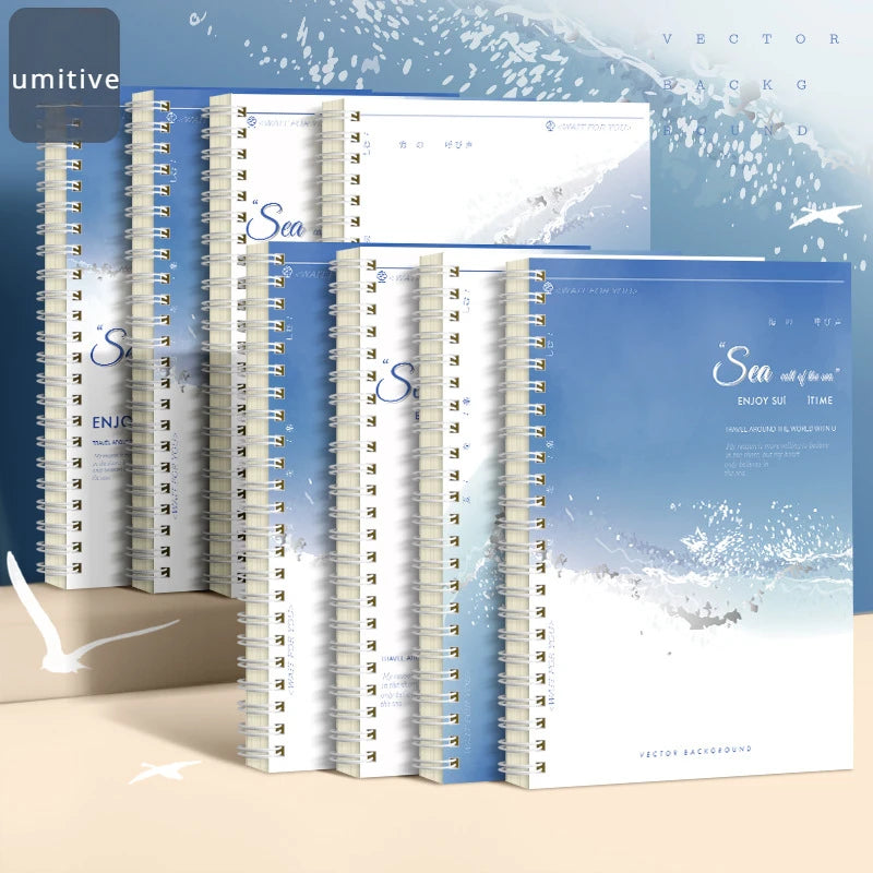 ELMAS Coil Notebook Sea Style B5/A5 Student Planner - Al Masam Stationery LLC