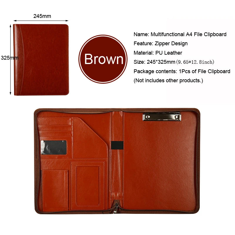 ELMAS Leather A4 Executive Portfolio & Organizer - Al Masam Stationery LLC