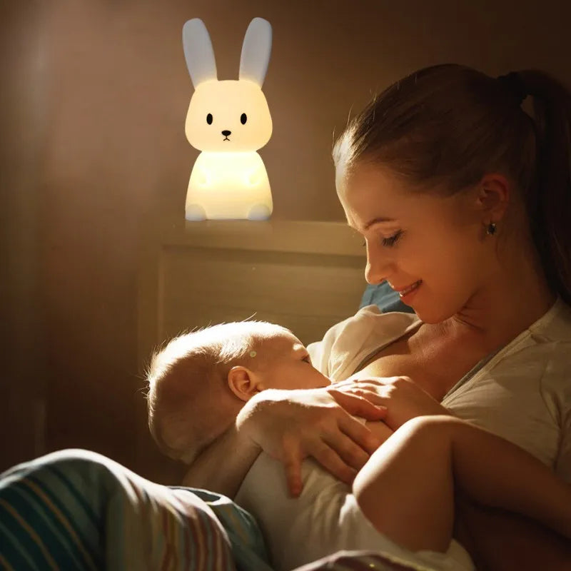 ELMAS Cute Rabbit Touch Sensor LED Night Light for Kids - Al Masam Stationery LLC