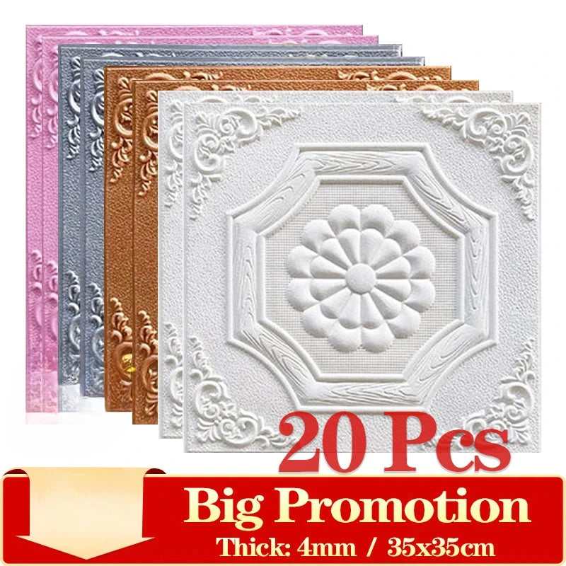 ELMAS 20Pcs 3D Foam Wall Stickers Home Decor Panels - Al Masam Stationery LLC