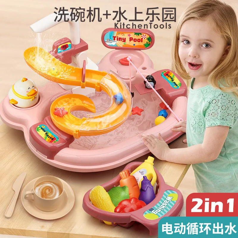 ELMAS Children Puzzle Pretend Play Kitchen Basin Toys - Al Masam Stationery LLC