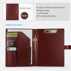 ELMAS Premium A4 Leather Padfolio & Clipboard Organizer