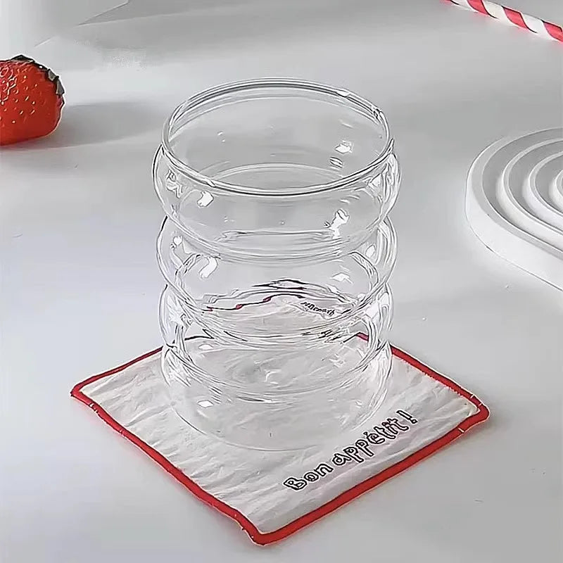 ELMAS Caterpillar-Shaped 350ML Heat-Resistant Glass Cup - Al Masam Stationery LLC