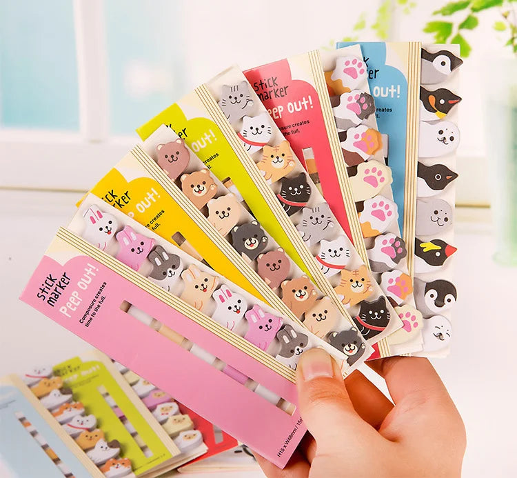ELMAS Cute Cartoon Animal Sticky Notes & Memo Pad Set - Al Masam Stationery LLC