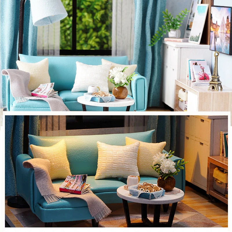 ELMAS Creative Mini Dollhouse 3D Puzzle Kit for Home Decor - Al Masam Stationery LLC