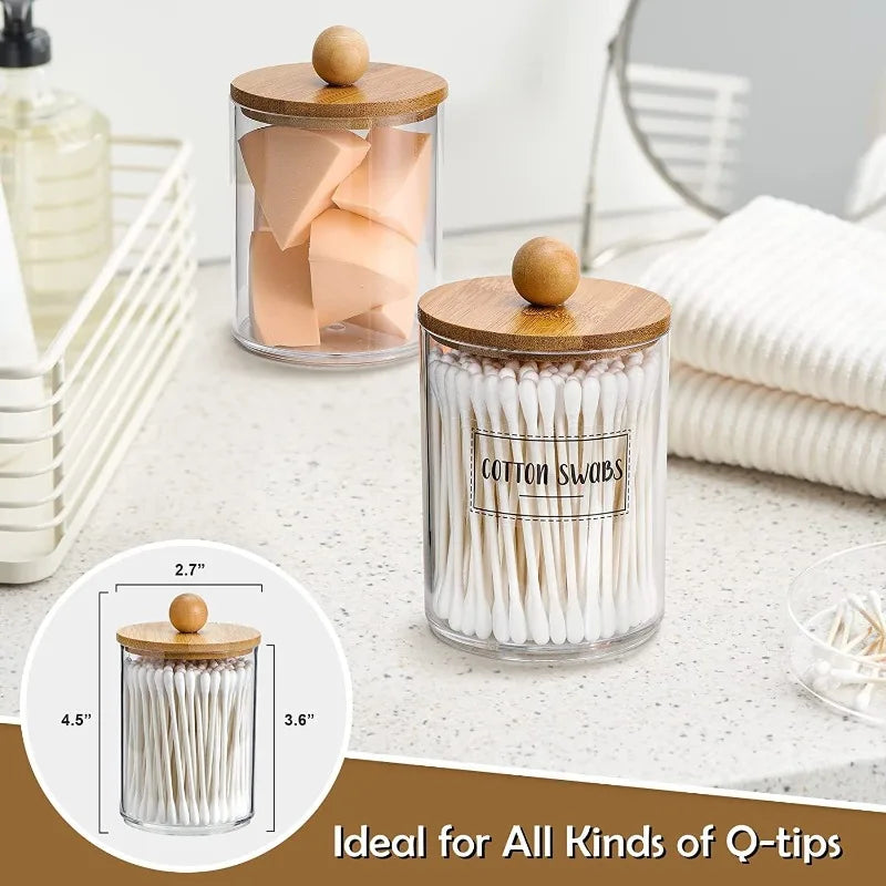 ELMAS Storage Organizer Holder Canister Jars for Cotton Rounds - Al Masam Stationery LLC