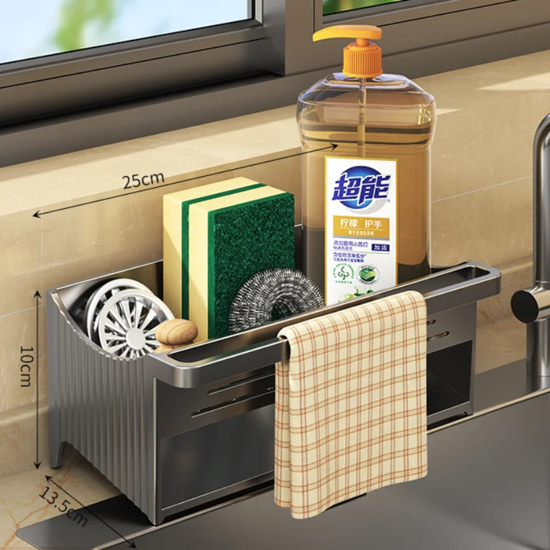 ELMAS Automatic Drainage Sink Storage Rack Organizer - Al Masam Stationery LLC