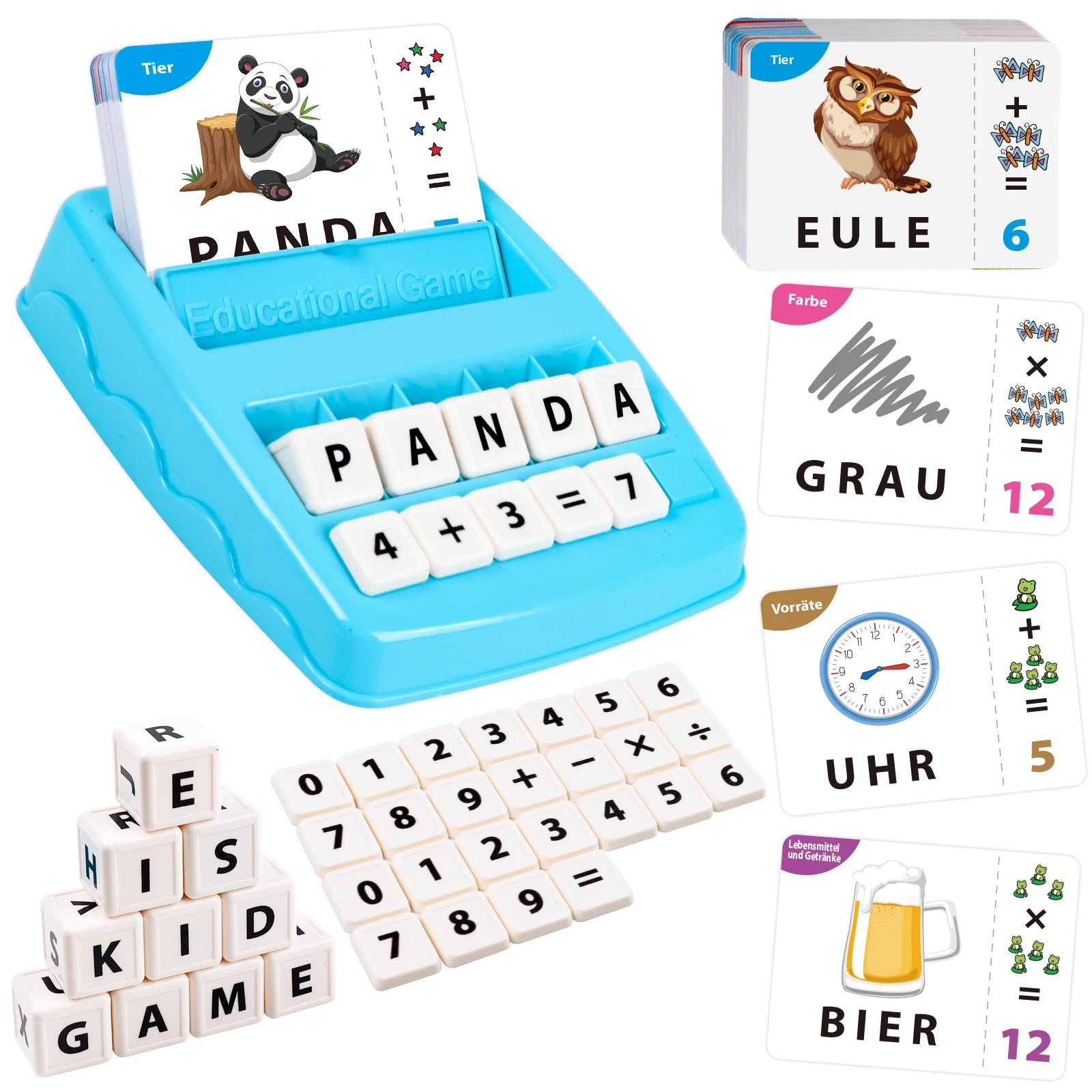 ELMAS 2 in 1 Learning Toy for Letter and Number Games - Al Masam Stationery LLC