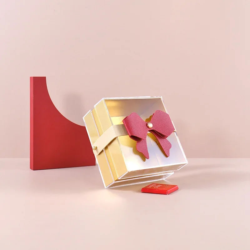 ELMAS Acrylic Gift Box Tetragonal Candy Boxes For Events - Al Masam Stationery LLC