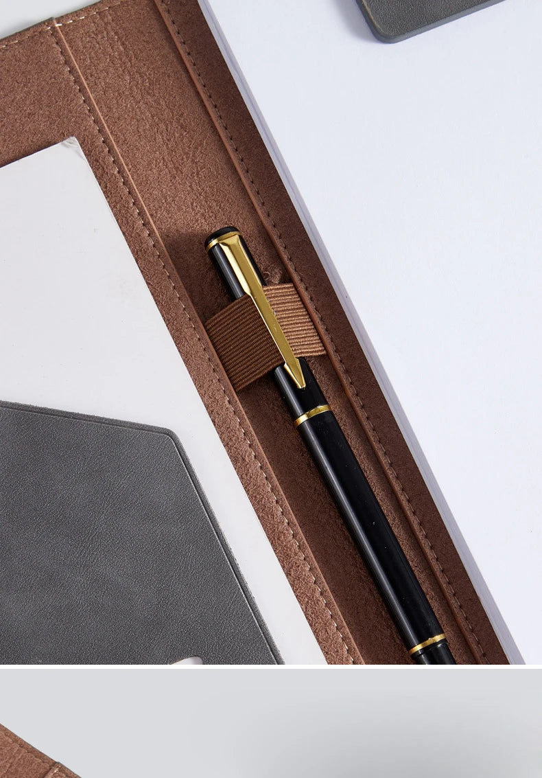 ELMAS Executive A4 Leather Padfolio Organizer Clipboard - Al Masam Stationery LLC