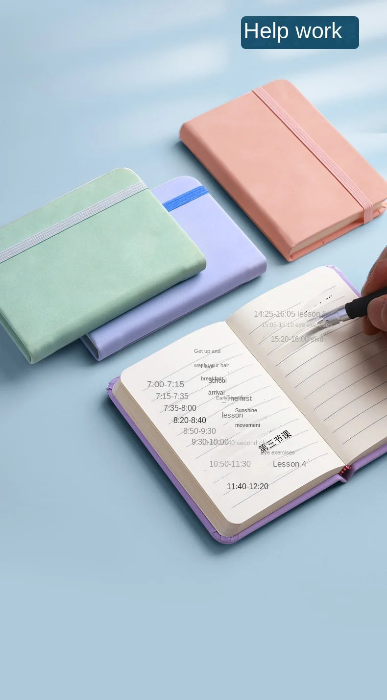 ELMAS Mini Book A7 Portable Leather Waterproof Notebook - Al Masam Stationery LLC