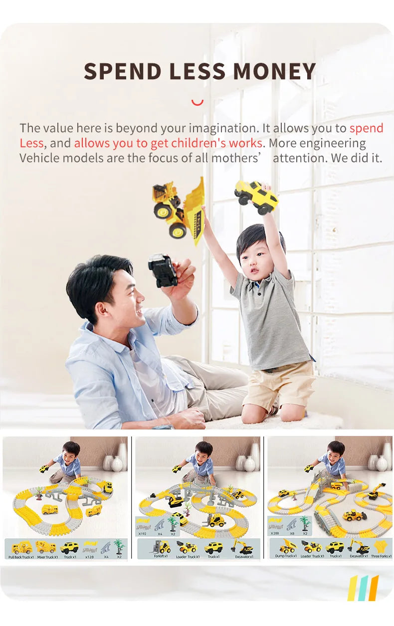 ELMAS 137-467pcs Children Electric Track Car Set Gift - Al Masam Stationery LLC