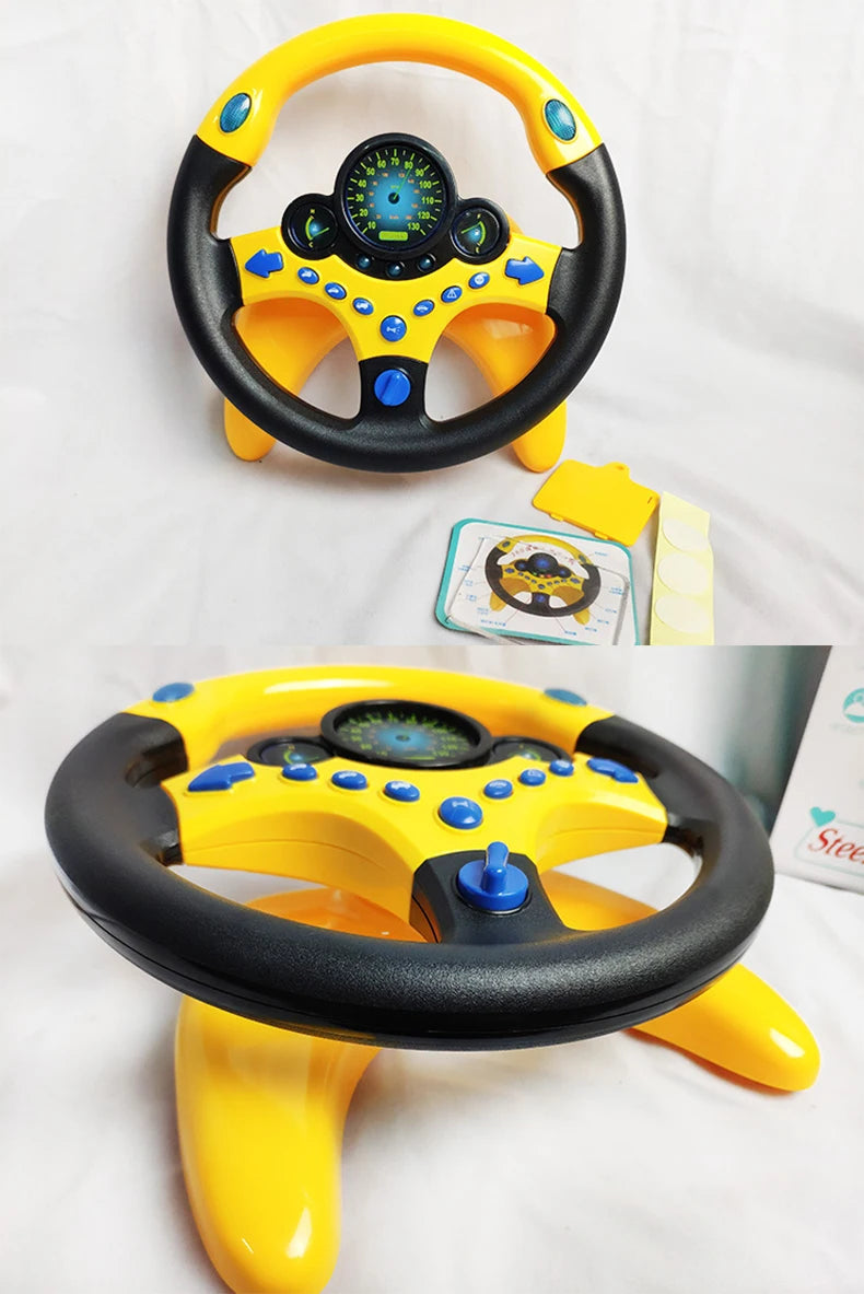 ELMAS Infant Shining Electric Steering Wheel Toy for Kids - Al Masam Stationery LLC