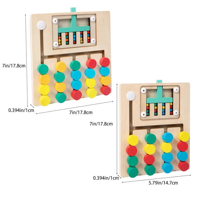 ELMAS Montessori Wooden Color Matching Logic Game Toy - Al Masam Stationery LLC