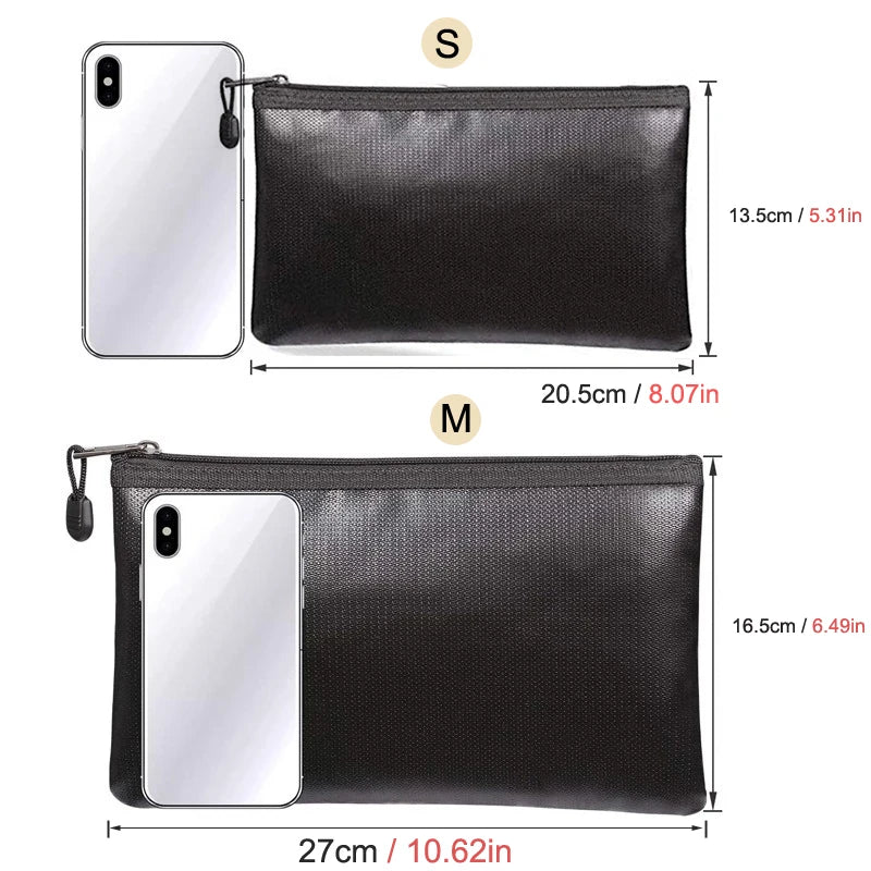 ELMAS Fireproof Waterproof Document Bag - Portable Pouch - Al Masam Stationery LLC