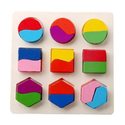 ELMAS Wooden Puzzle Montessori Toys for 1-3 Years Kids - Al Masam Stationery LLC