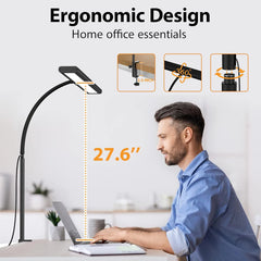 ELMAS Flexible LED Desk Lamp with Stepless Dimming & Eye Care