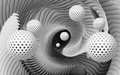 ELMAS Custom Photo 3D Wallpaper Mural Golden Pearl Pattern - Al Masam Stationery LLC