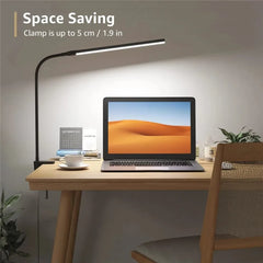 ELMAS Dimmable LED Desk Lamp with Dual/Single Head Design