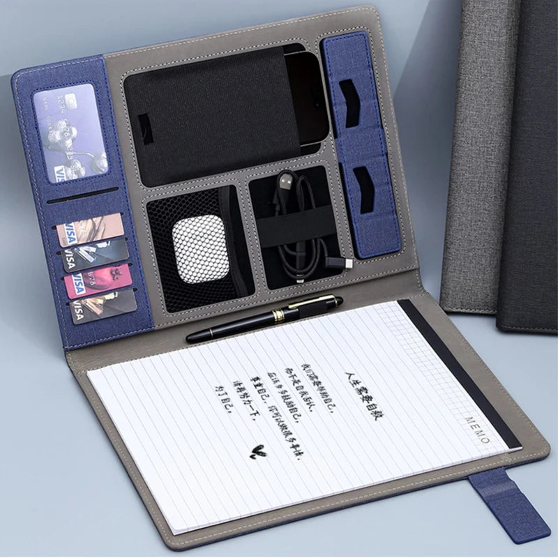 ELMAS Business Leather A4 Portfolio Organizer Folder - Al Masam Stationery LLC