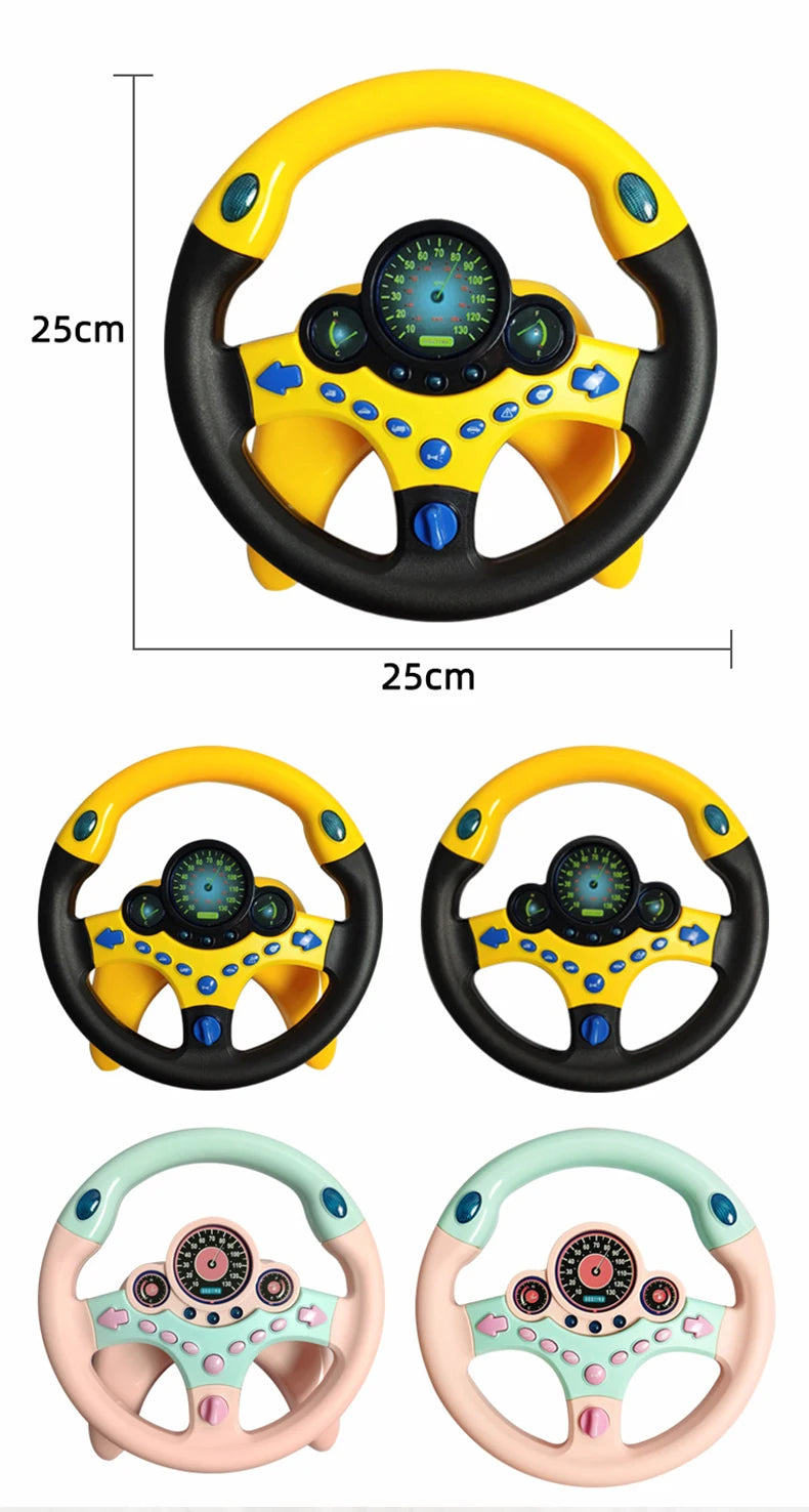 ELMAS Infant Shining Electric Steering Wheel Toy for Kids - Al Masam Stationery LLC