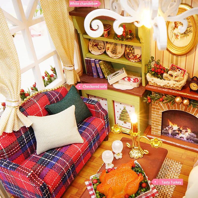 ELMAS Creative Miniature Dollhouse Kit with Furniture - Al Masam Stationery LLC