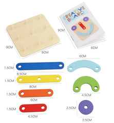ELMAS Children's Wooden Montessori Shape Matching Blocks - Al Masam Stationery LLC