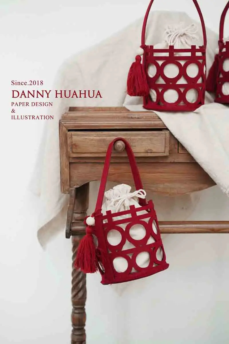 ELMAS Fashionable Hollow Wedding Gift Bag Storage Handbag - Al Masam Stationery LLC