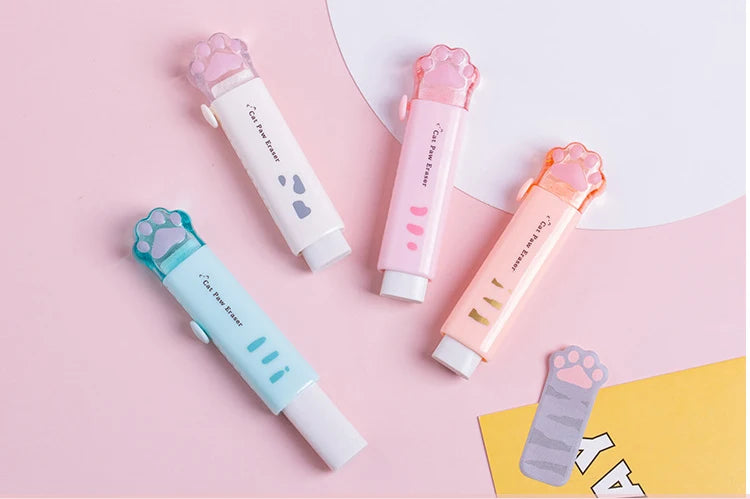 ELMAS Adorable Cat Paw Rubber Eraser for Fun Corrections - Al Masam Stationery LLC