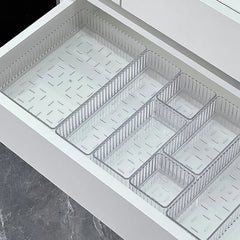 ELMAS 4/7PCS Acrylic Desk Drawer Organizers Set Clear - Al Masam Stationery LLC
