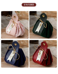ELMAS Luxury Leather Gift Flannel Bag for Weddings - Al Masam Stationery LLC