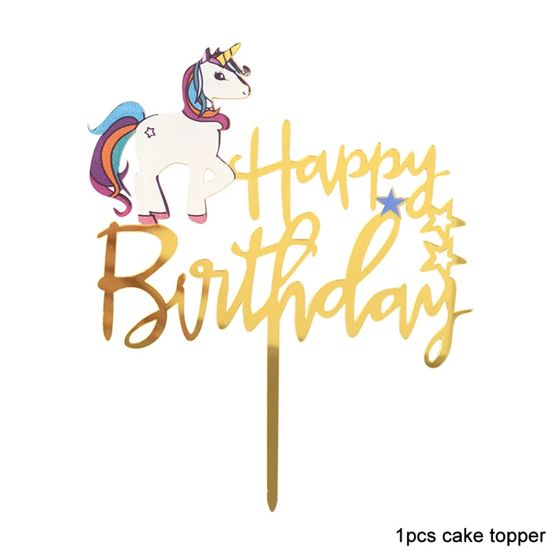 ELMAS Magical Unicorn Birthday Banner Garland Decor - Al Masam Stationery LLC