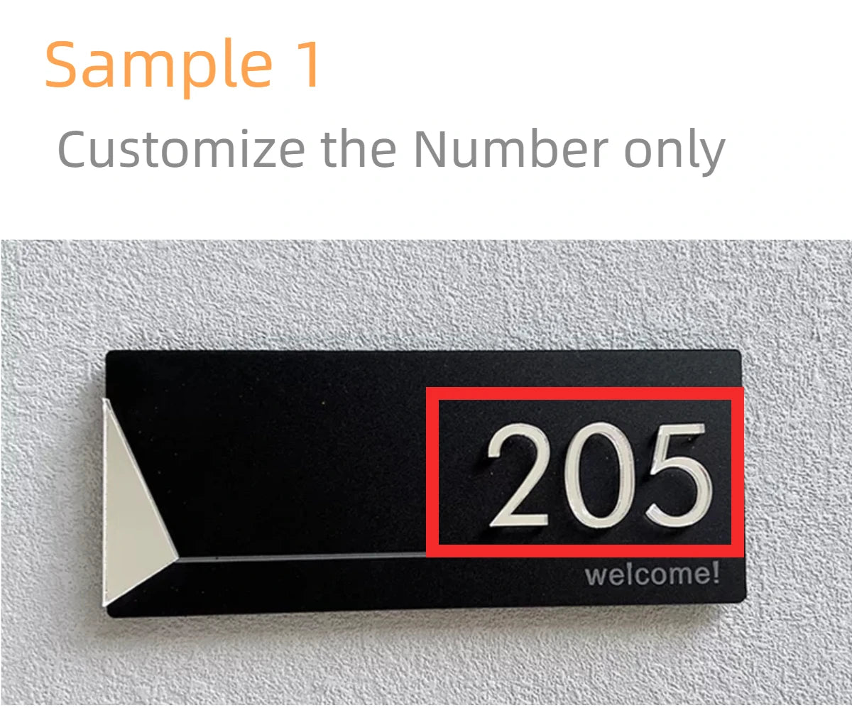ELMAS Acrylic Modern Door Plate Customize House Number - Al Masam Stationery LLC