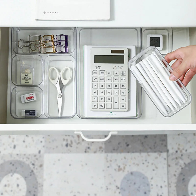 ELMAS Clear Multi-Purpose Storage Organizer Box - Al Masam Stationery LLC