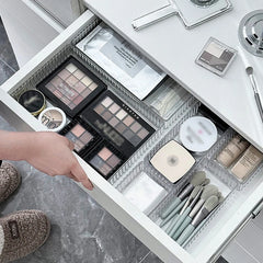ELMAS 4/7PCS Acrylic Desk Drawer Organizers Set Clear - Al Masam Stationery LLC