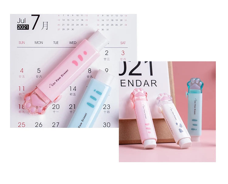ELMAS Adorable Cat Paw Rubber Eraser for Fun Corrections - Al Masam Stationery LLC