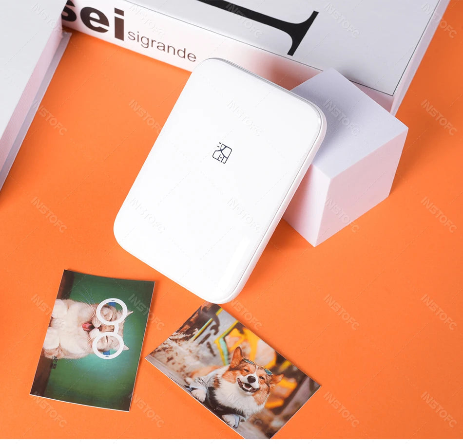 ELMAS Portable Bluetooth Mini Photo Printer for 2x3 Sticky Prints - Al Masam Stationery LLC