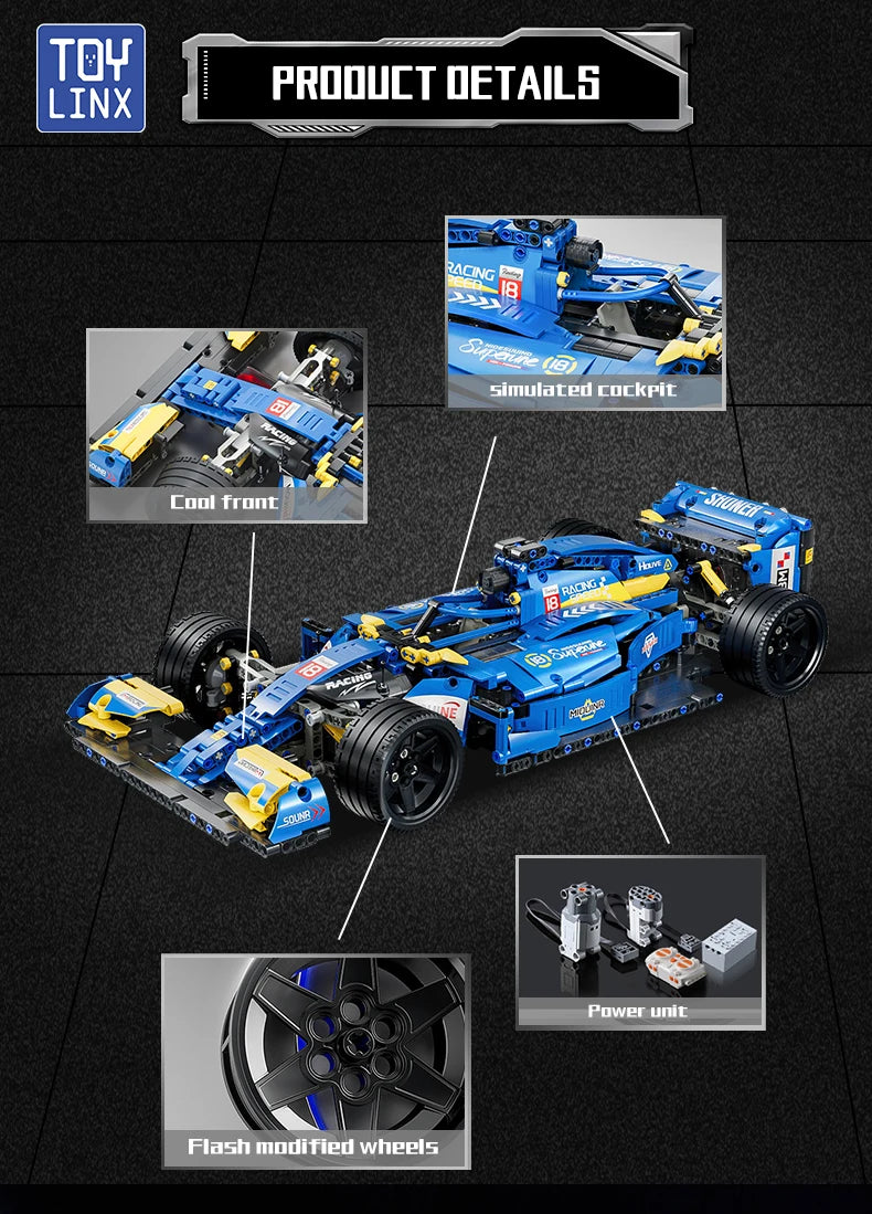 ELMAS ToylinX F1 RC Race Cars Building Sets Christmas Gift - Al Masam Stationery LLC