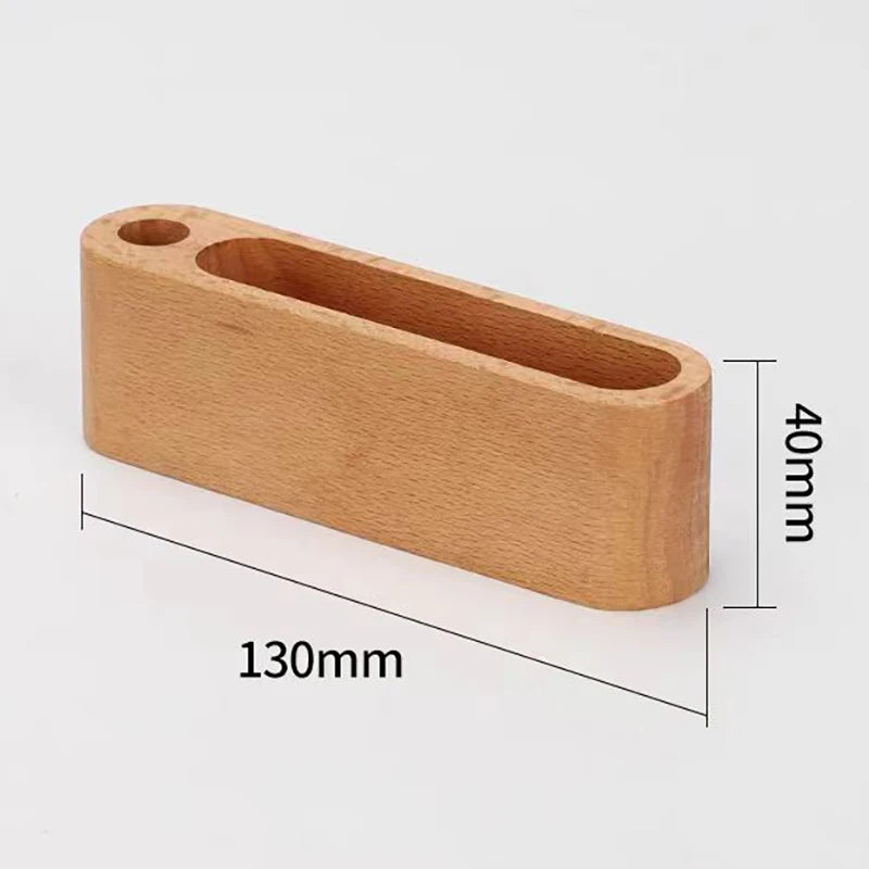 ELMAS Wooden Business Card Holder with Pen & Memo Stand - Al Masam Stationery LLC