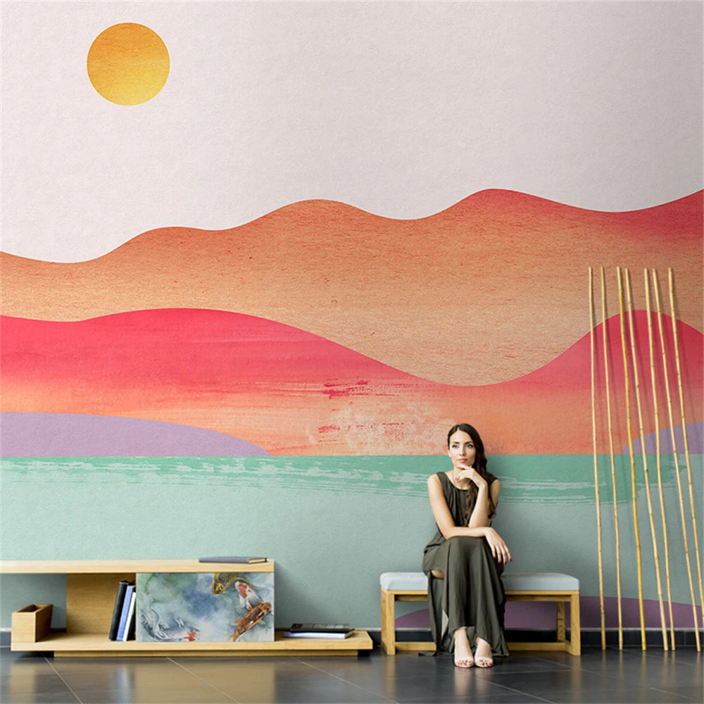 ELMAS Custom Nordic Artistic Landscape Mural Wallpaper - Al Masam Stationery LLC