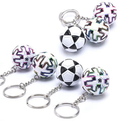 ELMAS Trendy Leather Football Keychain for Sports Lovers