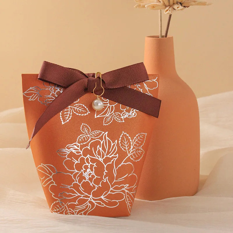 ELMAS Upscale Gilded Wedding Favor Candy Box Gift Bag - Al Masam Stationery LLC